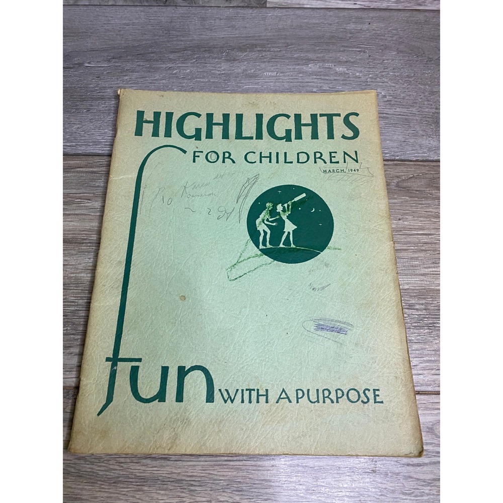 VTG Highlights for Children Magazine March 1949 Vol 4 No 3 Fun with a Purpose